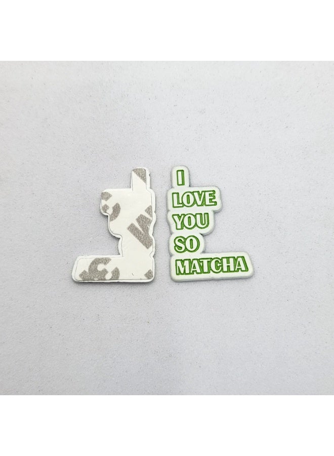 Kipfy I Love You So Matcha Metal Sticker, Green & White, Self-Adhesive – Premium  Waterproof Self-Adhesive Decal for Laptop, Phone, Car, Helmet, Notebook & DIY Decoration - Image 2