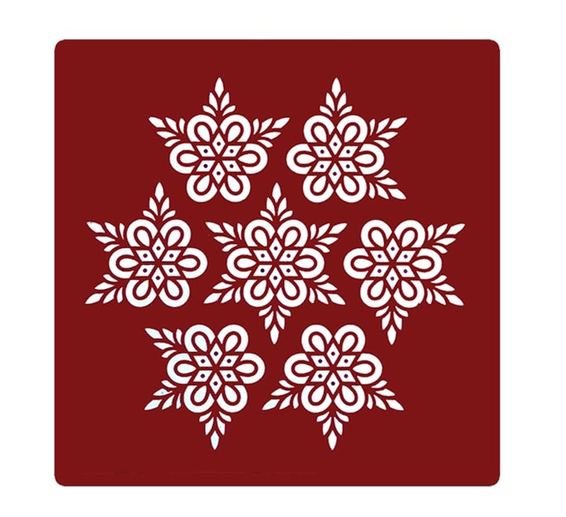 ABS HERBALS Rangoli Sticker Kolam Sticker for Wall Tile Floor Steel Sticker Model MM2 - Image 1