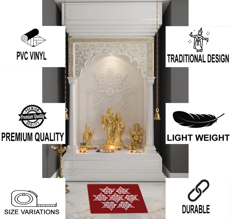 ABS HERBALS Rangoli Sticker Kolam Sticker for Wall Tile Floor Steel Sticker Model MM2 - Image 4