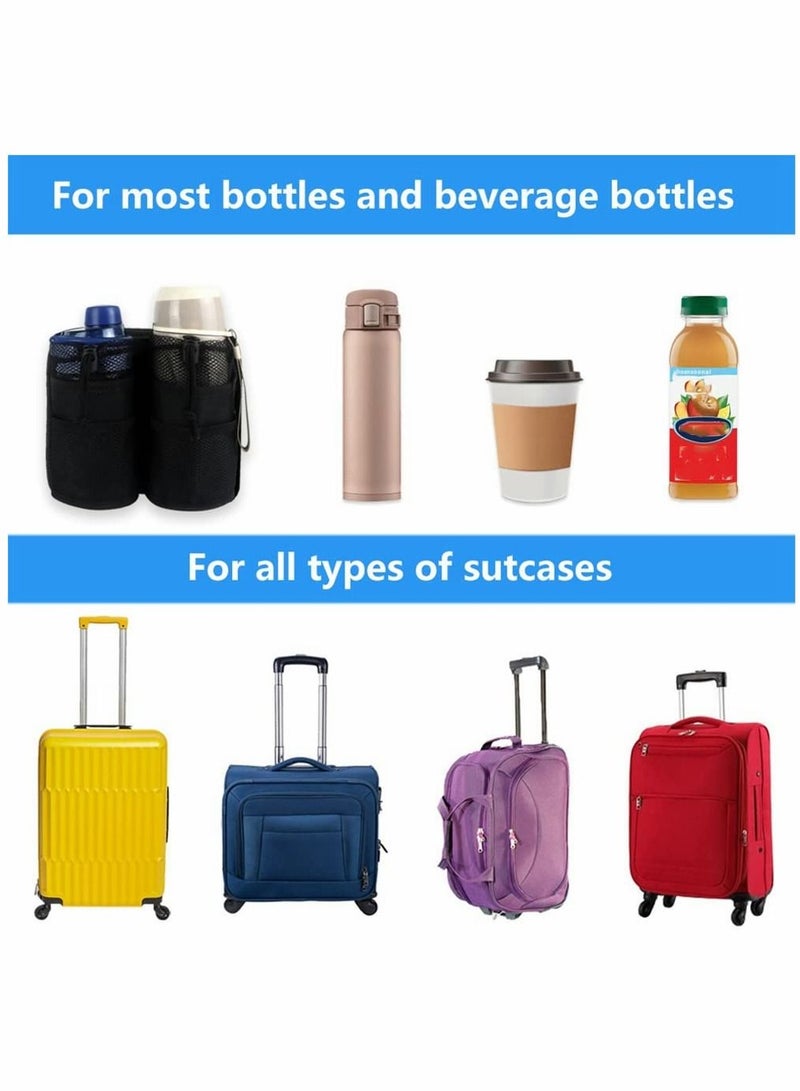 Y&D Luggage Cup Holder, Travel Hold Two Coffee Mugs, Free Your Hand for Drink Fits Roll on Suitcase Handles  - Image 3