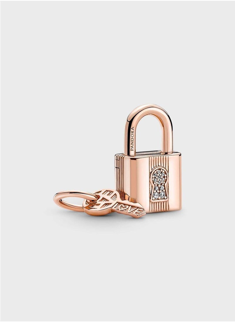 PANDORA Padlock & Key Dangle Charm  - Image 1