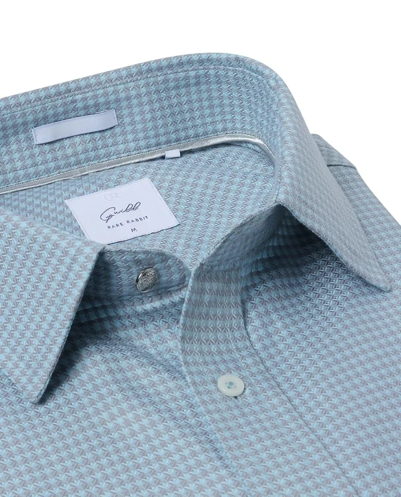 Rare Rabbit Men's Giza Houndstooth Cuff Link Shirt