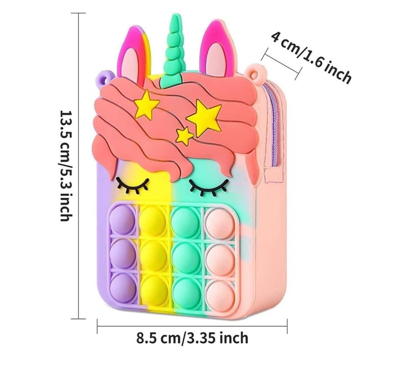Returngifts Pack of 10 Popit Sling Bag I Birthday return gift for girls | small size gifts for kanya and kanjak pujan on Navratri for 3-5,6 to 8 years old| Random Design+- - Image 2