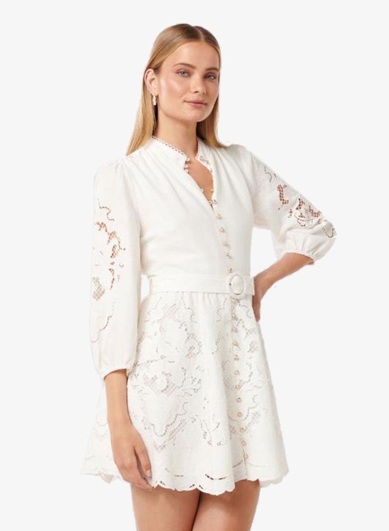 forever new Rhi Embroidered Belt Detailed Mini Dress - Image 3