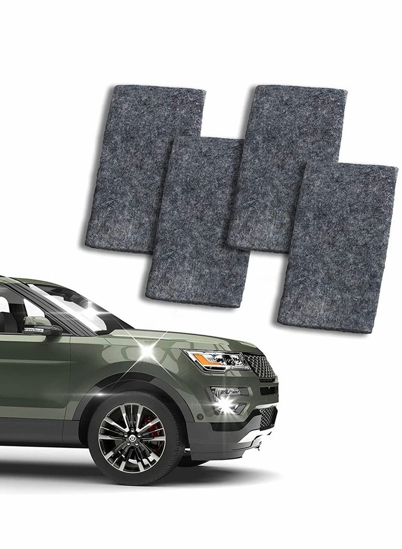 كابتن تيك Car Scratch Remover, Nano Sparkle Cloth for Car Scratches, 4 Pcs Nano Magic Cloth for Clean Paint, Surface Polish, Water Stains, Rust and Scratches Remover(Gray) - Image 1