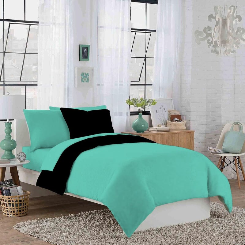 DESTINY CRESCENT BED Knit Jersey 100% Cotton 2 Twin XL Fitted Bed Sheets (2-Pack) Soft and Comfy - Twin Extra Long  15"" Deep Pocket  39"" x 80"" Great for Dorm Room  Hospital and Split King Dual Adjustable Beds (Aqua Blue) - Image 4