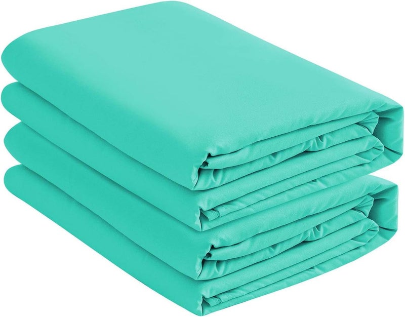 DESTINY CRESCENT BED Knit Jersey 100% Cotton 2 Twin XL Fitted Bed Sheets (2-Pack) Soft and Comfy - Twin Extra Long  15"" Deep Pocket  39"" x 80"" Great for Dorm Room  Hospital and Split King Dual Adjustable Beds (Aqua Blue) - Image 2