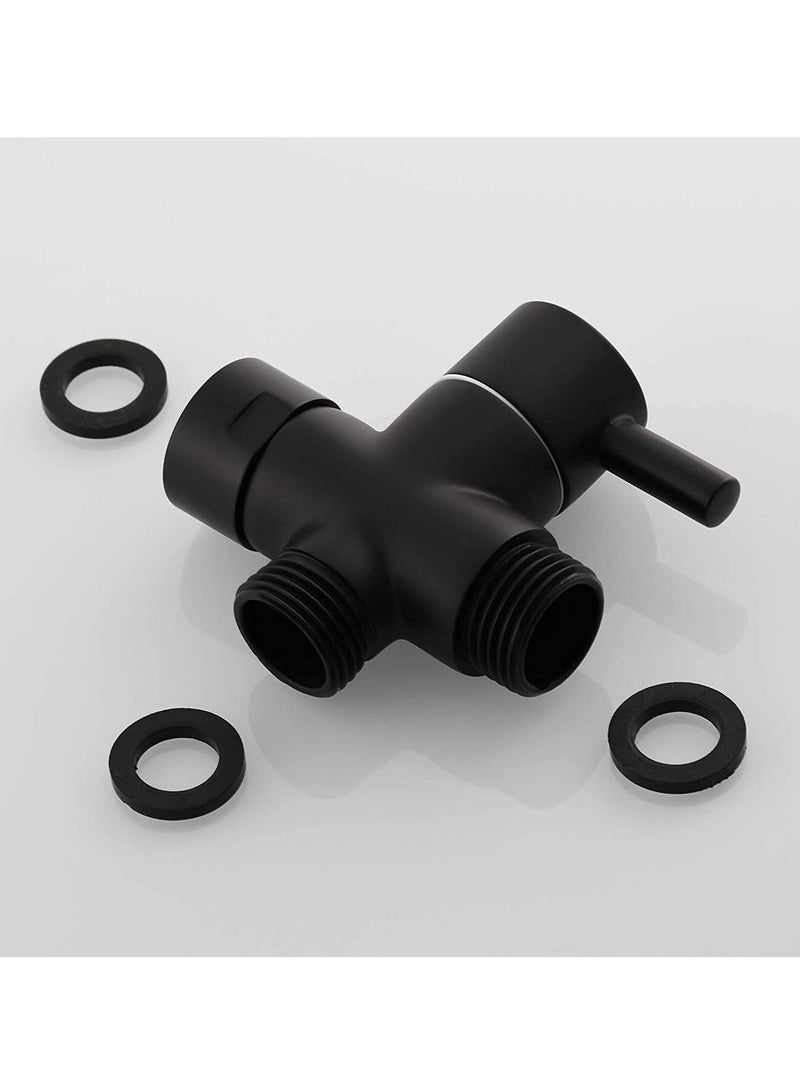 Y&D 3 Way Shower Diverter Valve Mount, On Off Brass Metal G 1/2 for Hand Shower, Black Parts - Image 3