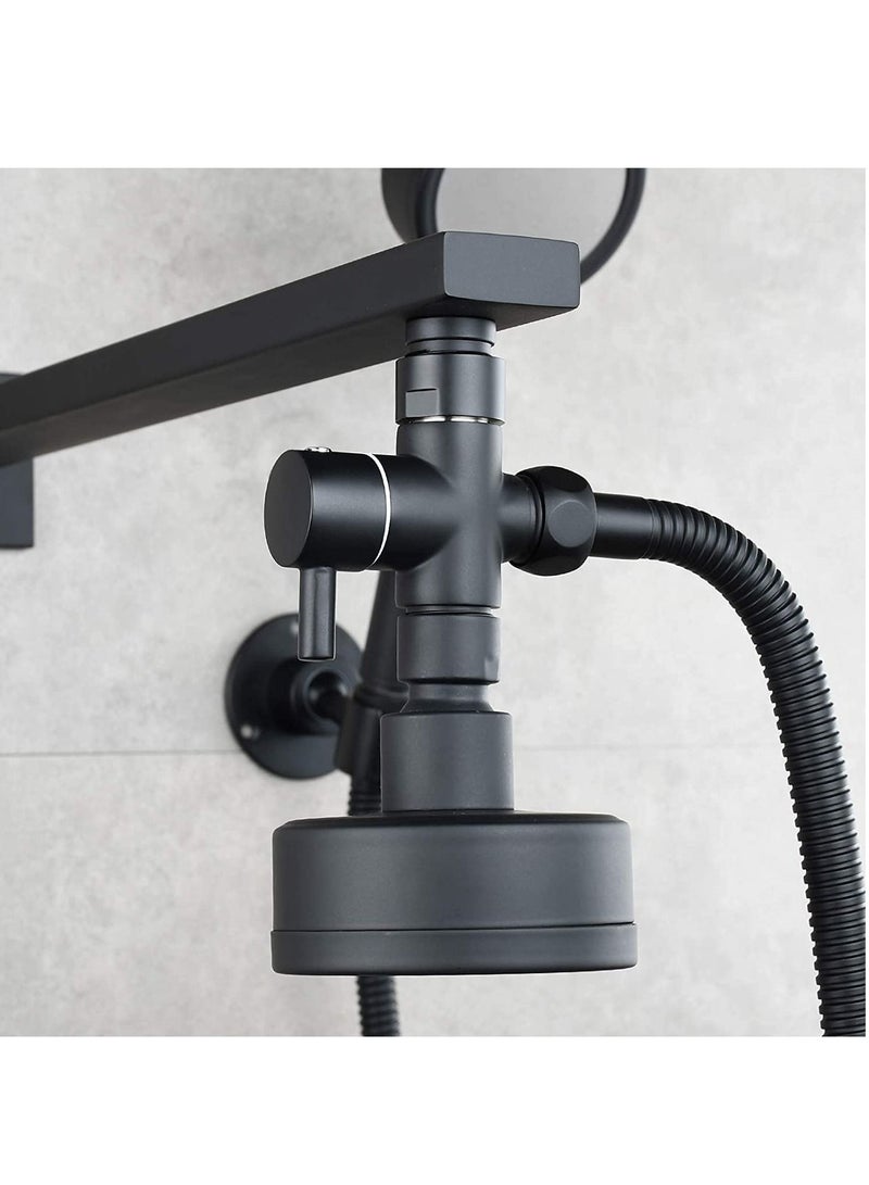 Y&D 3 Way Shower Diverter Valve Mount, On Off Brass Metal G 1/2 for Hand Shower, Black Parts - Image 5