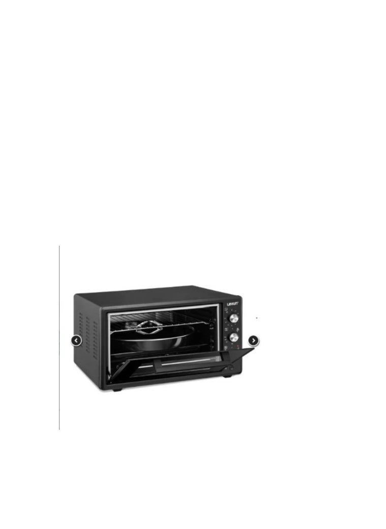 ليفون ليفون فرن كهربائي 45 لتر 1400 وات مزود بشوايه ومروحه لون اسود L-1615012  - Image 3