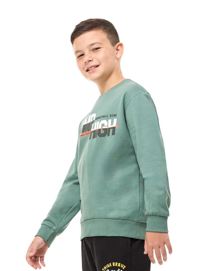 فكتور اند جين سويت شيرت قطن بطبعة كتابة