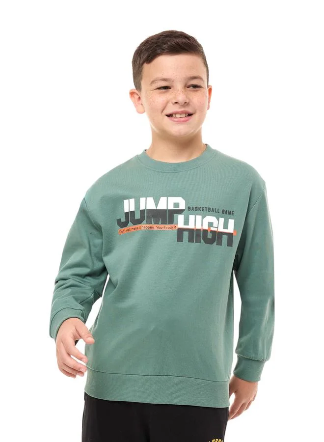 فكتور اند جين سويت شيرت قطن بطبعة كتابة