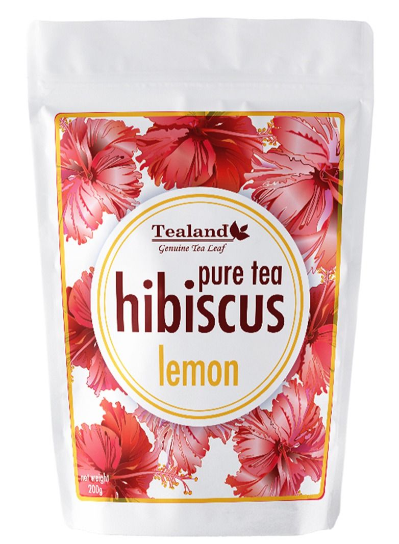 Tealand Herbal Tea Hibiscus Lemon Naturally Fragrant Blood Pressure Regulator 200g - Image 1