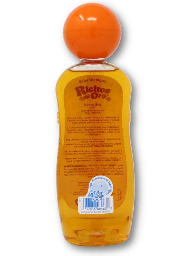 Ricitos de Oro Honey Bee Ricitos de Oro Shampoo| Baby Shampoo with Pop-Up Rattle Cap, Paraben Free Product for Baby’s Delicate Hair; 13.5 Fl - Image 2