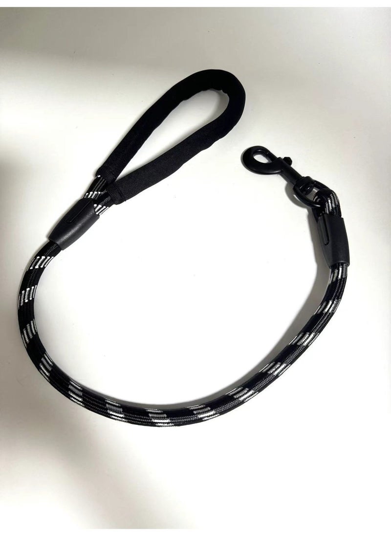 Generic Reflective Nylon Dog Leash Short (short style, black buckle) black