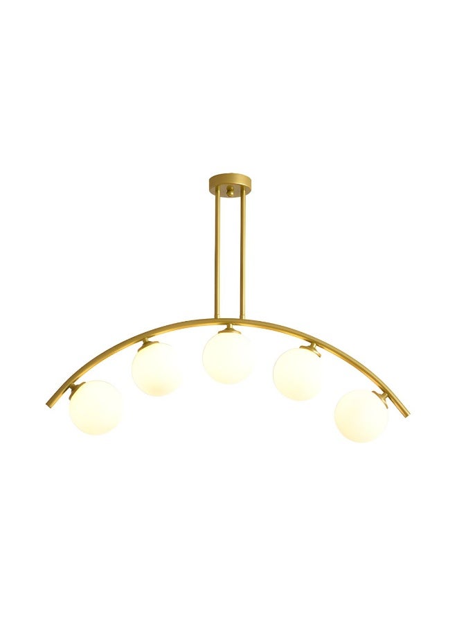 Gold Globo di vetro Chandelier - 5 globes
