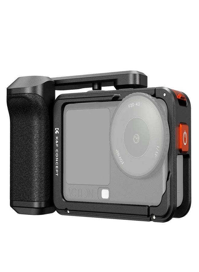 كيه آند إف كونسبت طقم تثبيت قفص الكاميرا K&F CONCEPT متوافق مع DJI Osmo Action 6، مقبض تصوير شوارع سريع الفك مع زناد، قاعدة فلاش، ملحقات كاميرا الحركة - Image 1