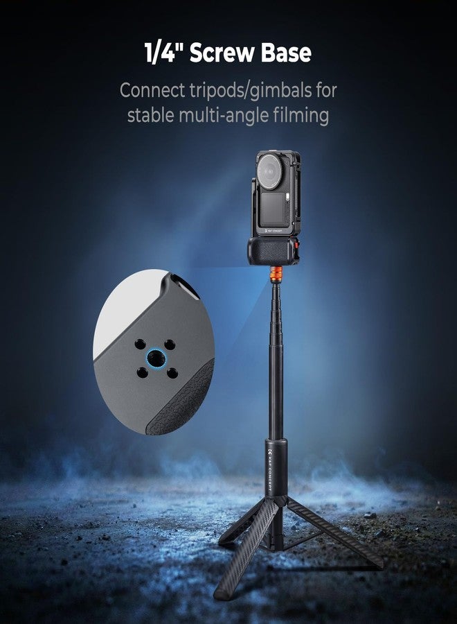 كيه آند إف كونسبت طقم تثبيت قفص الكاميرا K&F CONCEPT متوافق مع DJI Osmo Action 6، مقبض تصوير شوارع سريع الفك مع زناد، قاعدة فلاش، ملحقات كاميرا الحركة - Image 5