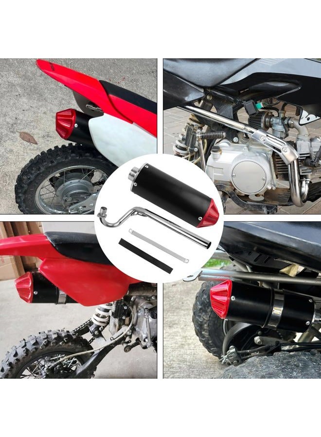 FLYPIG 28mm Dirt Bike Exhaust Muffler Pipe Silencer for XR50 CRF50 50cc 70cc 90cc 110cc 125cc SSR110 SSR125 TRX90 CRF70 XL70 Taotao DB14 DB10 Roketa Coolster TTR Pit Bike Muffler Motorcycle Exhaust - Image 3