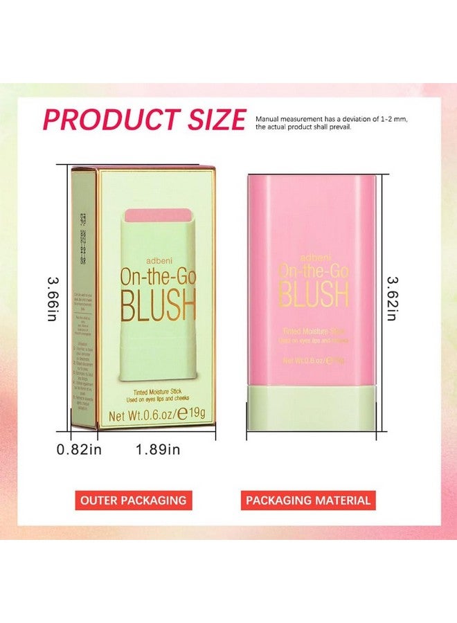 Adbeni Imported On the Glow Tinted Moisture Stick 20gm Each | Hydrating Face & Blush Balm, Natural Dewy Finish, Easy Blending | Travel-Friendly Baton for a Fresh | Glowing Complexion, Shade-JUICY-RUBY - Image 2
