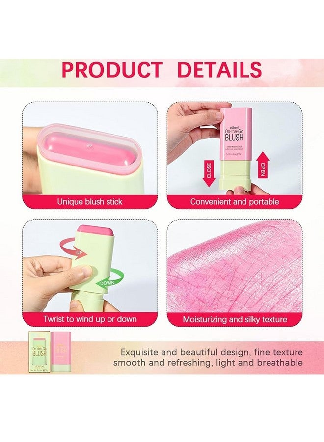 Adbeni Imported On the Glow Tinted Moisture Stick 20gm Each | Hydrating Face & Blush Balm, Natural Dewy Finish, Easy Blending | Travel-Friendly Baton for a Fresh | Glowing Complexion, Shade-JUICY-RUBY - Image 3