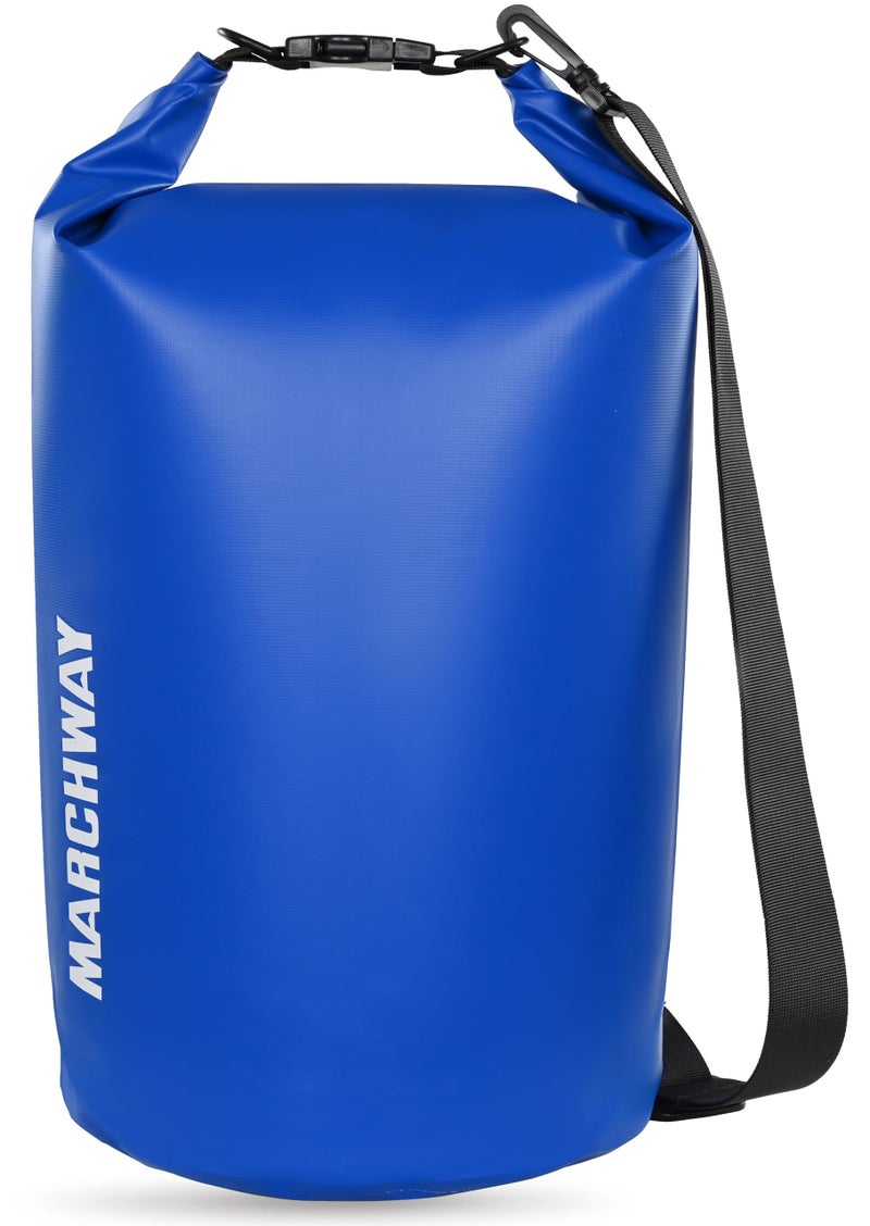 MARCHWAY Floating Waterproof Dry Bag Backpack 5L10L20L30L40L Roll Top Sack Keeps Gear Dry for Kayaking Rafting Boating Swimming Camping Hiking Beach Fishing Dark Blue 40L - Image 2