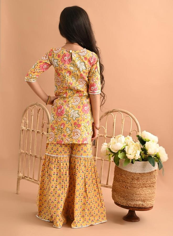 LILPICKS Printed Kurta with Sharara Set - Image 4