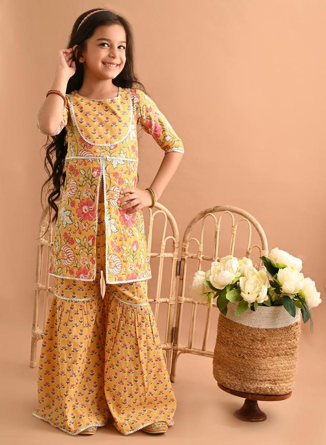 LILPICKS Printed Kurta with Sharara Set - Image 2