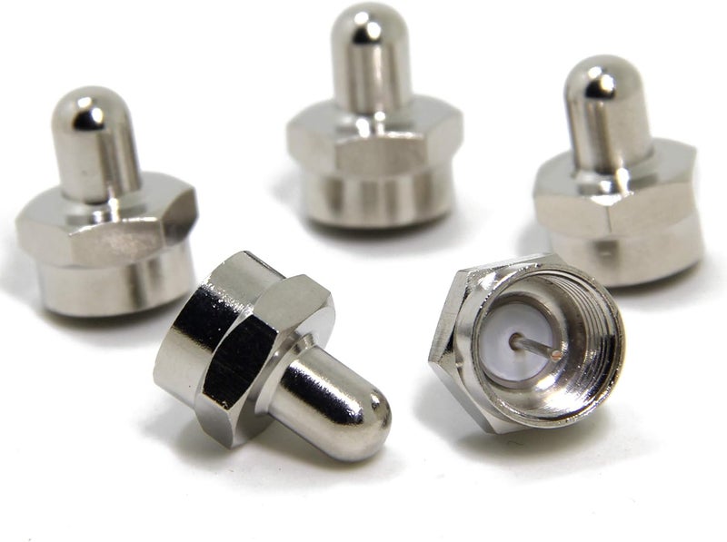 Ancable 5-Pack Coax F Type Terminators Caps with 75 Ohm Resistor for Unused F Connector Ports Jacks on TV Amplifier Splitter Antenna Booster Wall Plate - Image 2