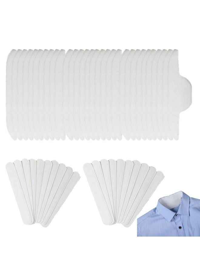 ArrErr 50 Pack Disposable Collar Protector Sweat Pads Sticker Self-Adhesive Grime Side Lining Stand Sticky Neck Liner for Hats Shirt Cuff Men Women Dress Shirts Hats Summer - Image 1