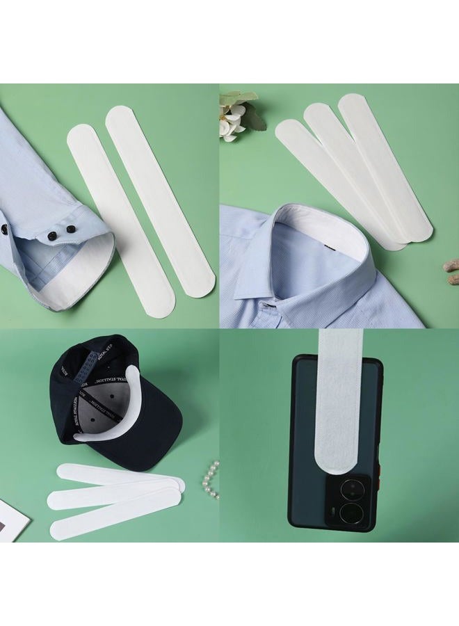 ArrErr 50 Pack Disposable Collar Protector Sweat Pads Sticker Self-Adhesive Grime Side Lining Stand Sticky Neck Liner for Hats Shirt Cuff Men Women Dress Shirts Hats Summer - Image 3