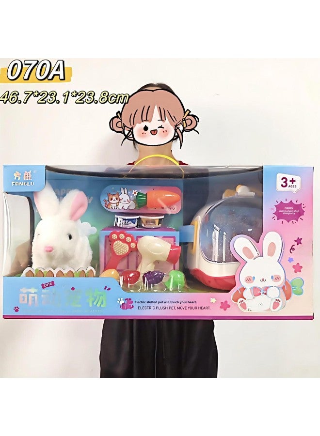 الأطفال الكهربائية محاكاة أرنب الحيوانات الأليفة متعة البيت دعوة المشي أفخم لعبة منظمة هدية بالجملة-اللون: 065c الكهربائية هريرة لطيف الحيوانات الأليفة - Image 4
