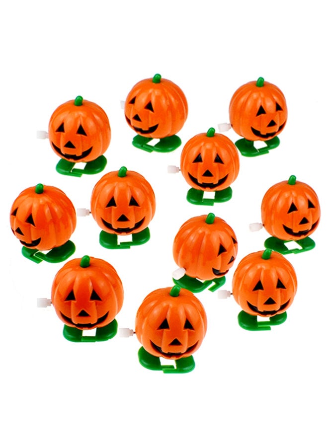 Novelty Fun Cute Coil Chain Walking Pumpkin Zombie Skull Imp Halloween Gift Toys Cross Border-Color:Coil Half Mummy Head