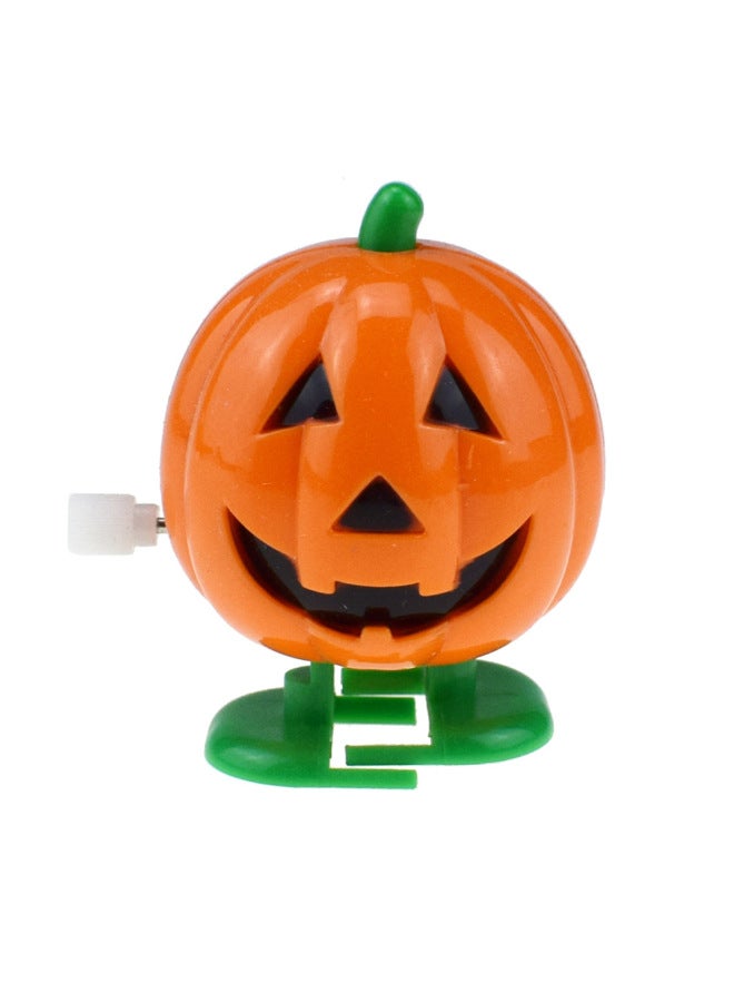 Novelty Fun Cute Coil Chain Walking Pumpkin Zombie Skull Imp Halloween Gift Toys Cross Border-Color:Coil Half Mummy Head