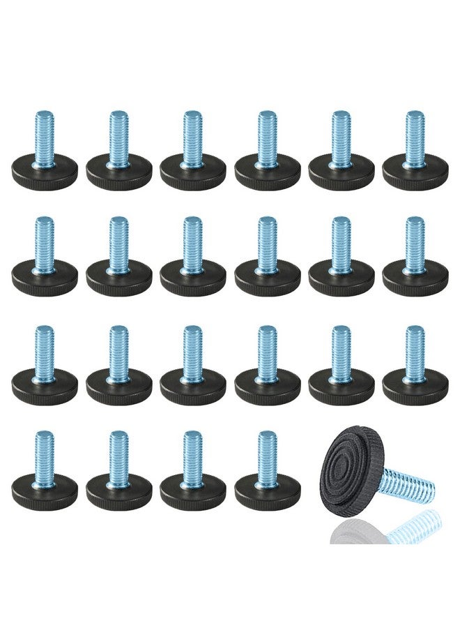 WAFJAMF WAFJAMF 24 PCS M6 Thread Adjustable Furniture Levelers Screw in Threaded, Adjustable Levelers Feet Screw On Furniture Glide Leveling for Table, Chair, Furniture Legs (M6 Thread)  - Image 1