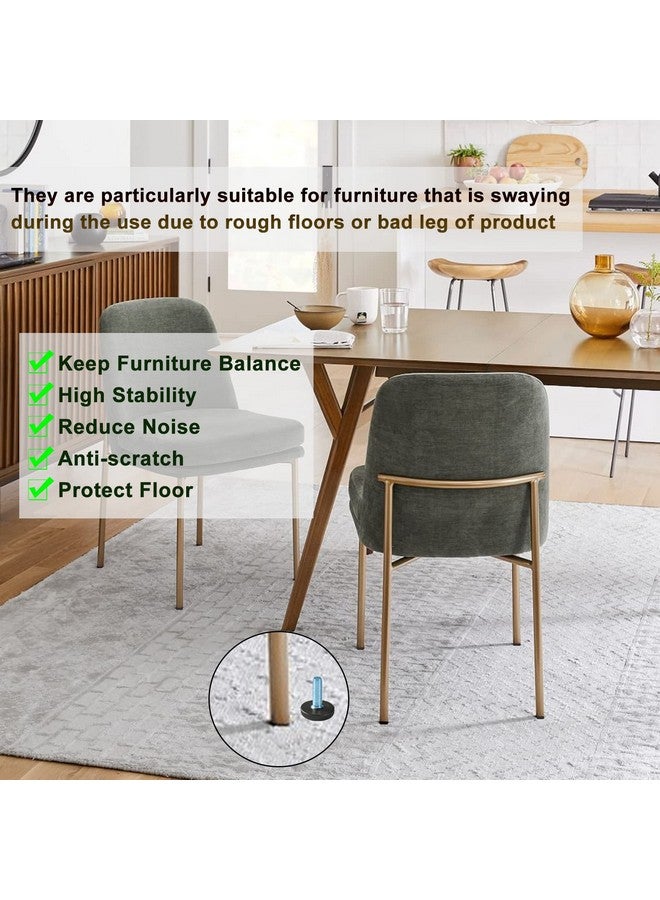 WAFJAMF WAFJAMF 24 PCS M6 Thread Adjustable Furniture Levelers Screw in Threaded, Adjustable Levelers Feet Screw On Furniture Glide Leveling for Table, Chair, Furniture Legs (M6 Thread)  - Image 4