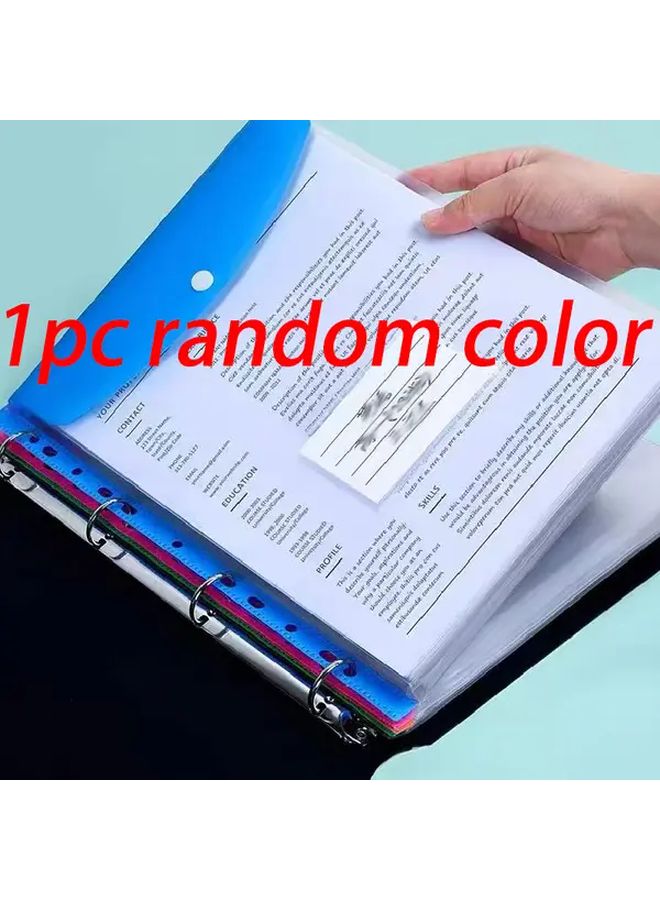 ملف بلاستيكي أفقي A4 كبير السعة 11 حلقة حلقية موسعة - Image 1