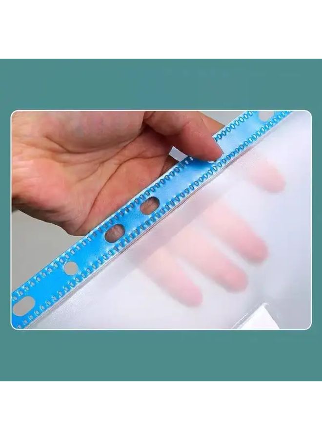 ملف بلاستيكي أفقي A4 كبير السعة 11 حلقة حلقية موسعة - Image 4