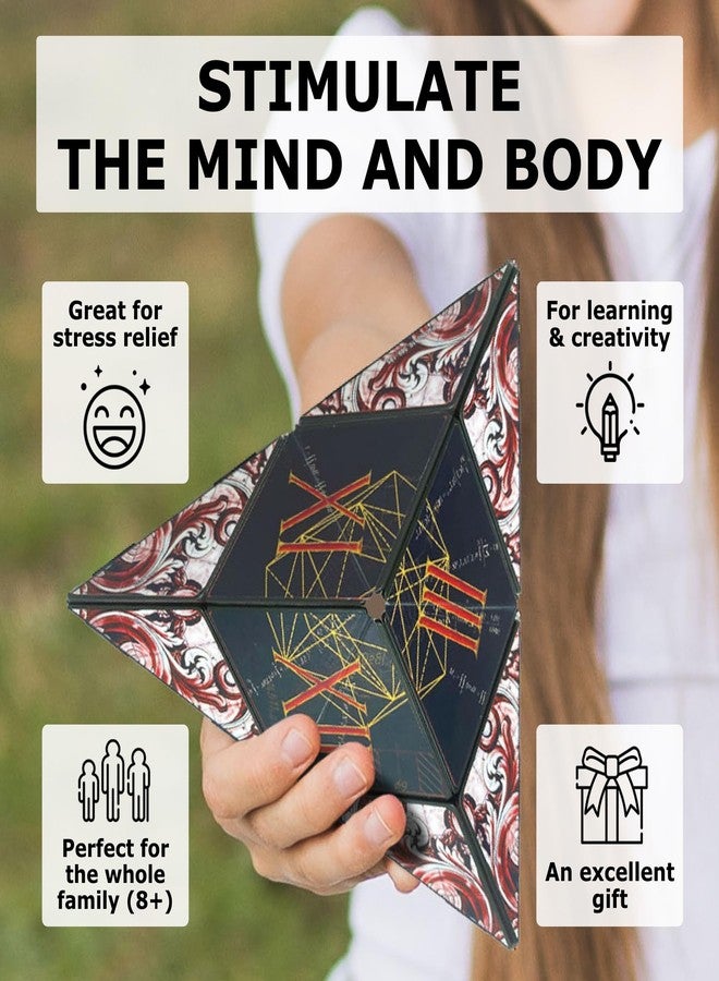 SHASHIBO Shape Shifting Box - Award-Winning Fidget Toy w/ 36 Rare Earth Magnets - Fidget Cube Transforms Into Over 70 Shapes, Sensory Toy Gift for Kids, Teens, and Adults (Renaissance) - Image 3