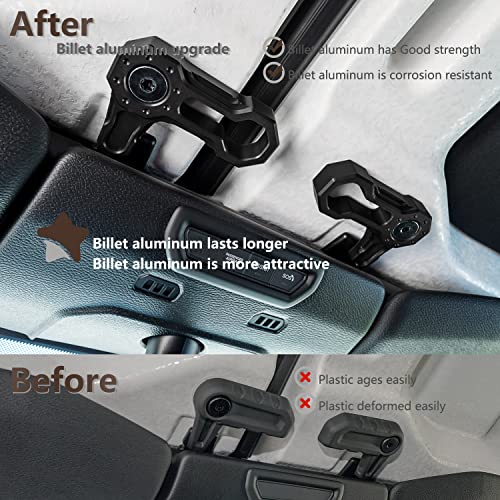 Opall Billet Aluminum Freedom Panel Latch Hardtop Roof Removal Switch Handle Compatible with Jeep Wrangler JL 2018-2025 and Gladiator JT Acessories Black (Set of 6 Locks) - Image 3