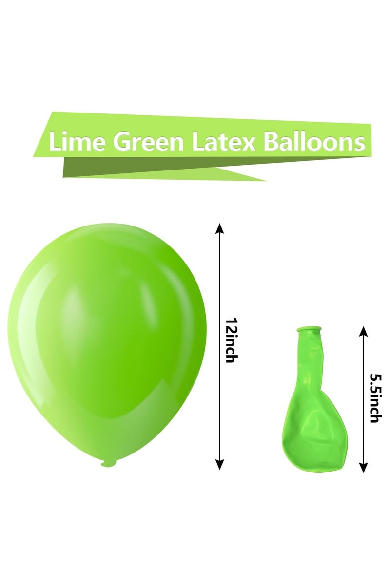 100 Pack 12 inch Lime Green Balloons Round Helium Fruit Green Balloons for Birthday Baby Shower Party Decoration - Image 2