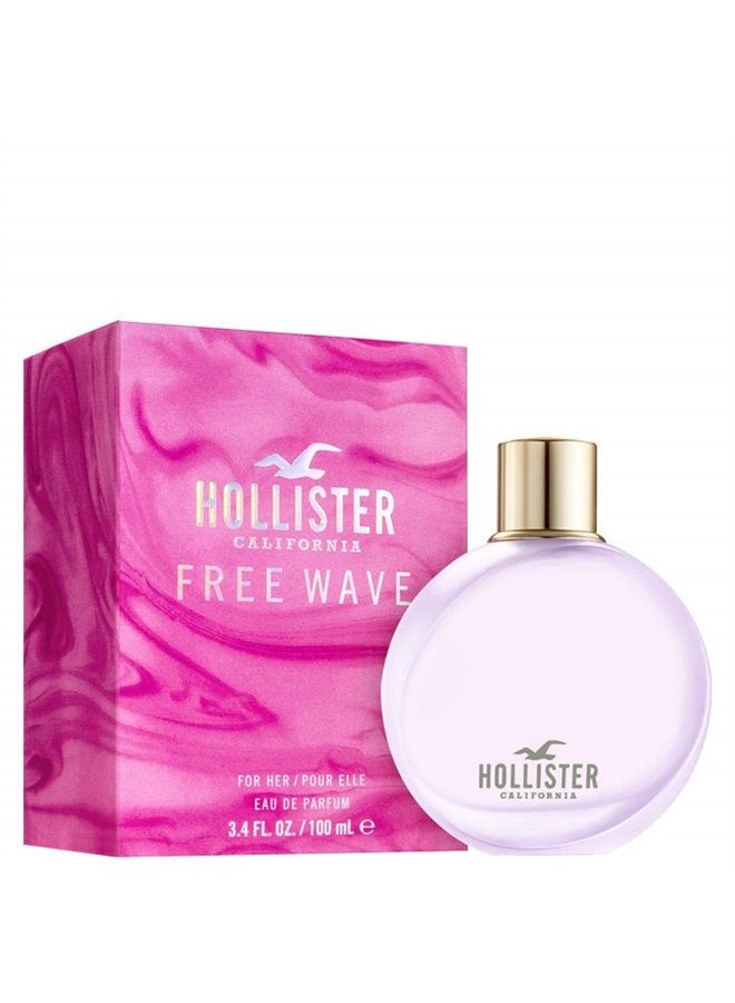 HOLLISTER Free Wave Women EDP Spray, Floral, 3.4 Fl Oz