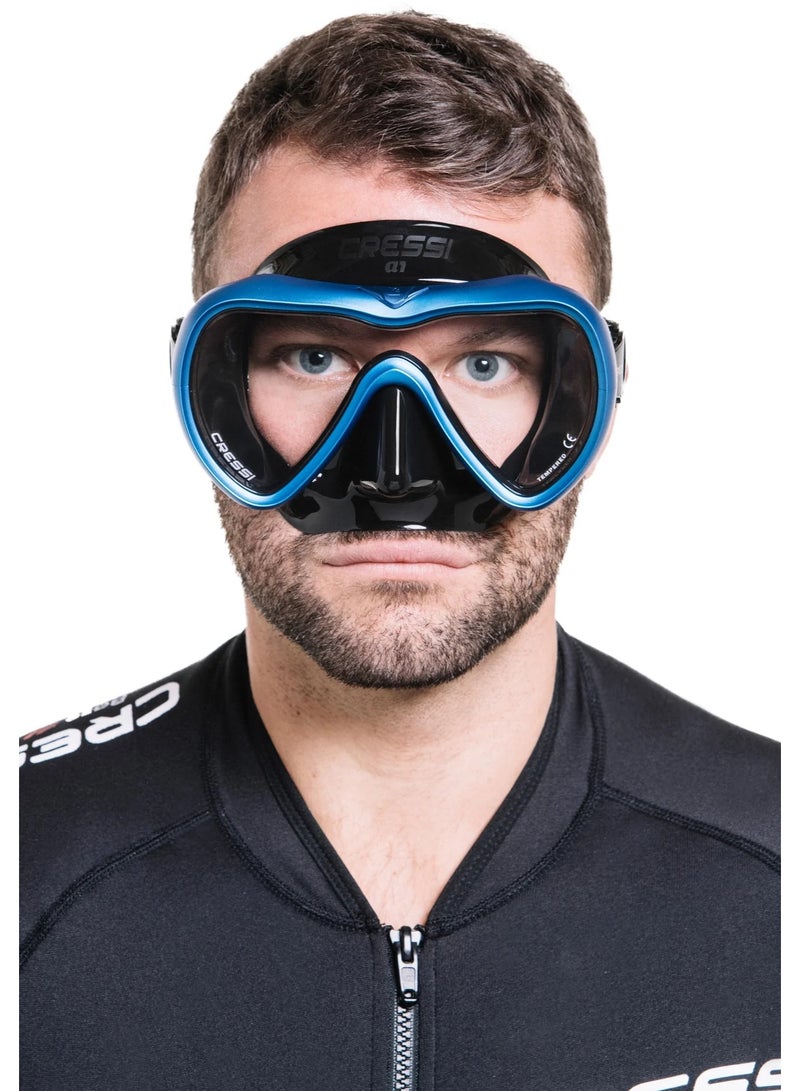 Cressi A1 Anti-Fog Mask Blue - Image 3