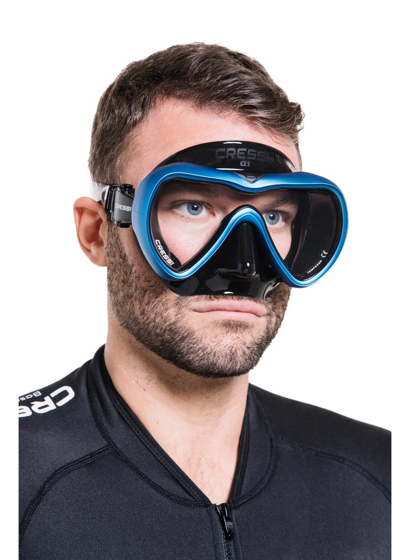Cressi A1 Anti-Fog Mask Blue - Image 1
