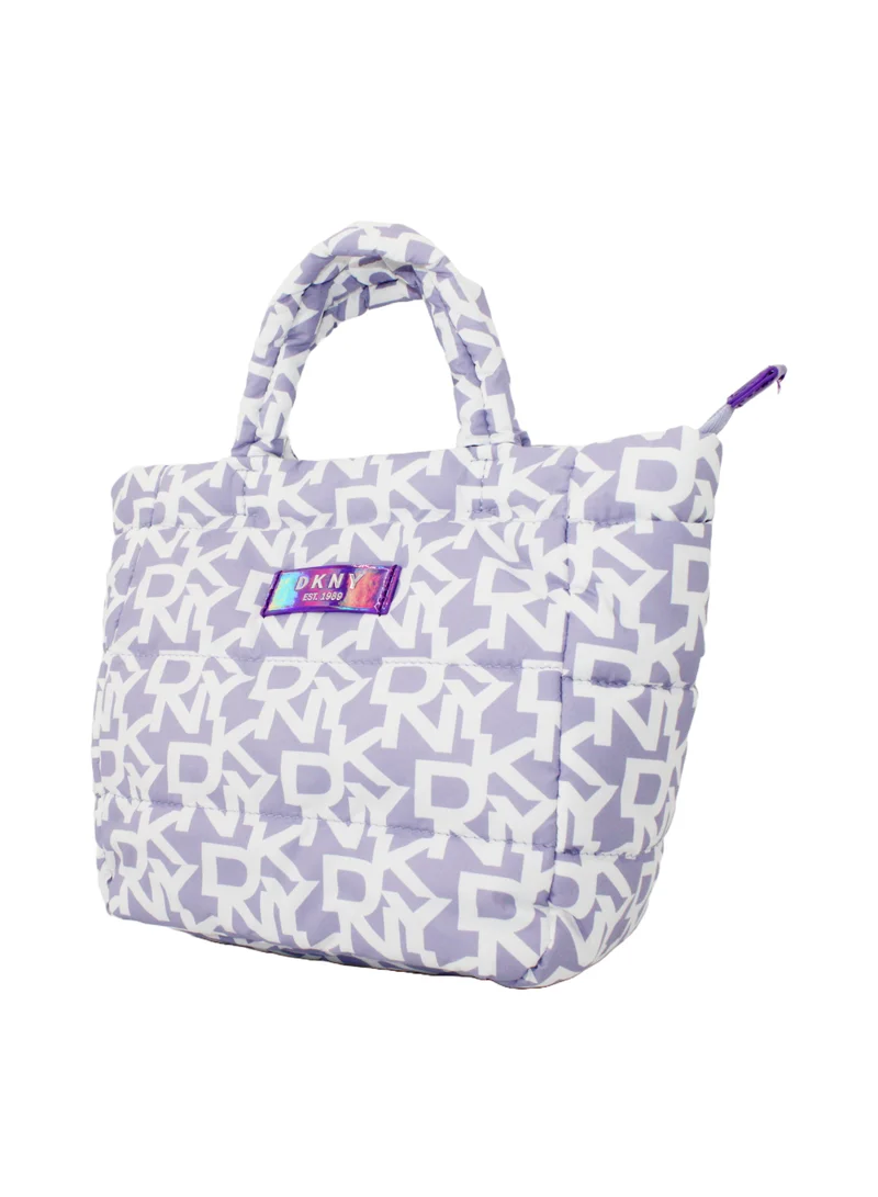 DKNY DKNY Signature Puffer Mini Tote Cosmetic Bag, Travel Make up Bag Small, Small Lightweight Cosmetic Bag Storage Bag, Small Makeup Bag, Travel Toiletry Bag