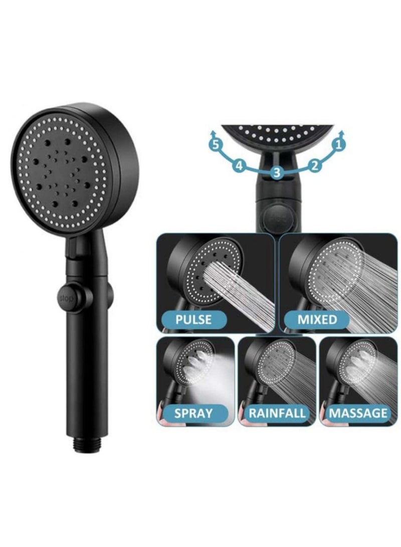 Zikra Multi-Functional High Pressure Shower Head with 5 Modes, High Pressure Handheld Shower Head with ON/Off Switch, Water Saving, Easy to Install - Image 4