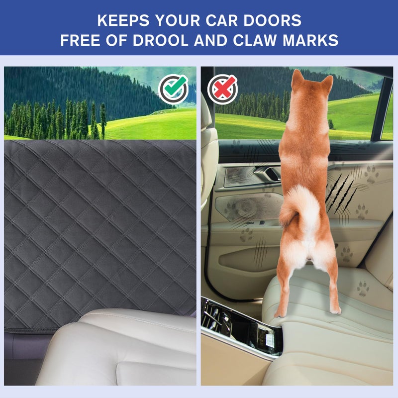 ALLANSING Dog Car Door Protector 2-Pack, Protects Doors from Dog Scratches, 900D Heavy Duty Thick Fabric, Window Roll Compatible & No Tint Damage, Secure Fit for Cars/SUVs/Trucks - Image 3