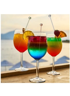 KASTWAVE Cocktail Picks, 12 Pcs Reusable Stainless Steel Cocktail Garnish Toothpicks Set for Drinks Fancy Drinks for Party Decoration Appetizers Fruit(4.3 Inches)  - Image 5