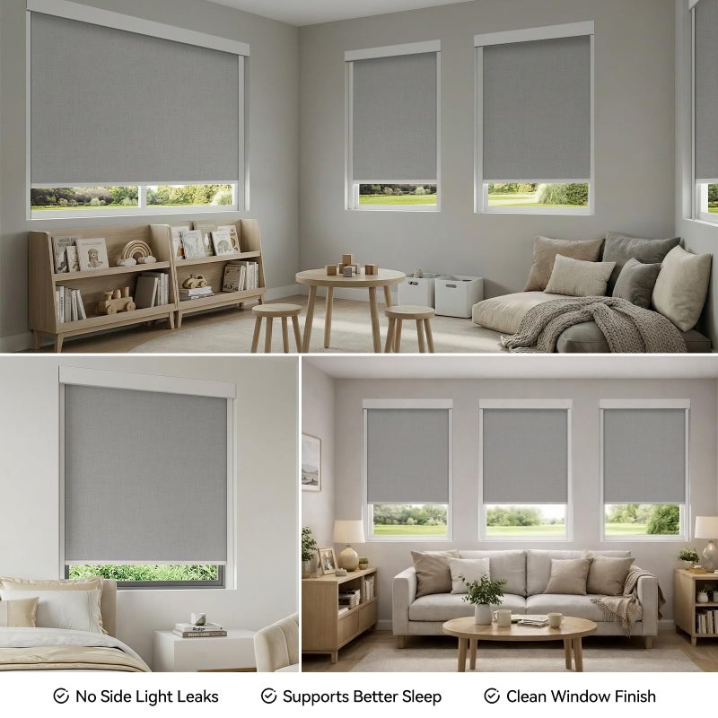 ZSTARR PVC Light Blockers Blackout Light Blockers Side Tracks for Window Shades and Blinds Side Tracks for Blackout Shades Easy to Instal Light Blocking Strips for Bedroom (White, 58",2Pcs) - Image 4