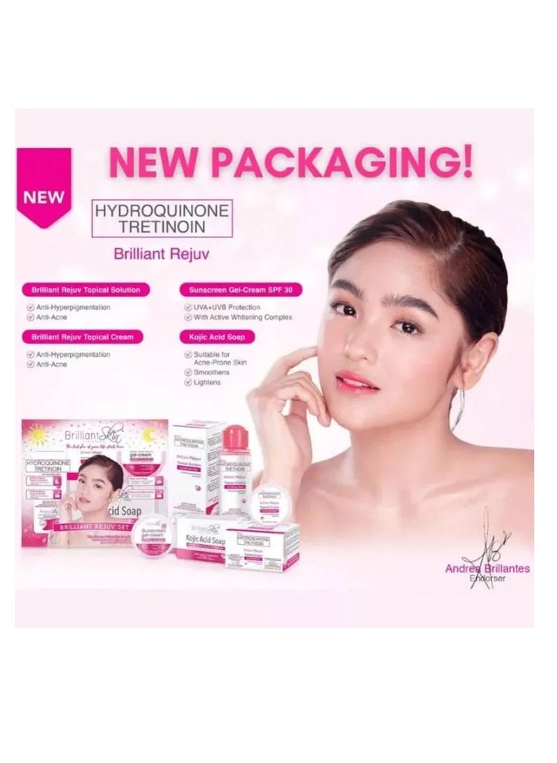 Brilliant Skin - Brilliant Skin Rejuvenating Set with Kojic Acid Soap – Fades Dark Spots & Clears Acne | Anti-Pigmentation Skincare Kit - Image 1